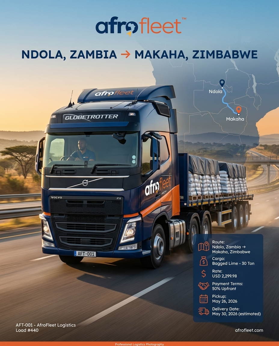 Poster for Bagged Lime from Ndola, Zambia to Makaha, Zimbabwe