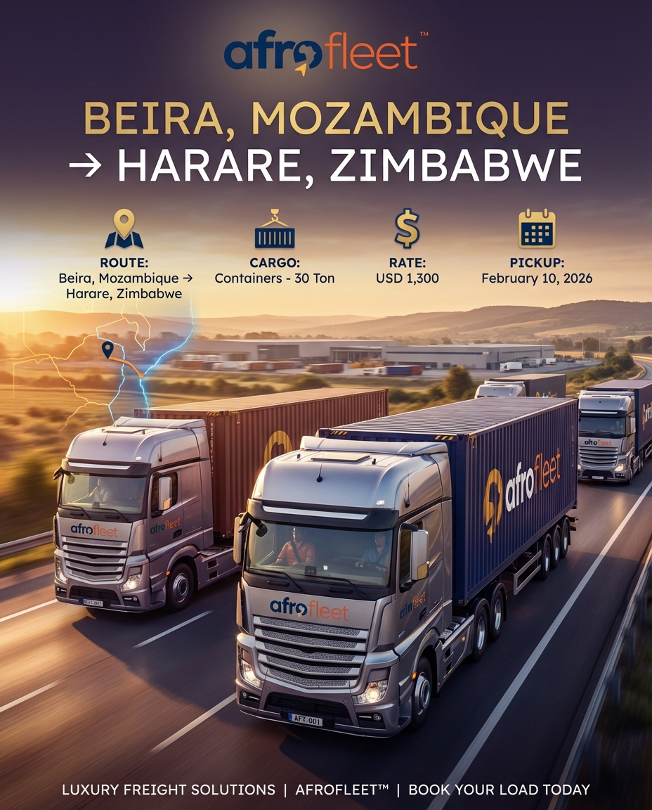 Poster for Containers from Beira, Mozambique to Harare, Zimbabwe
