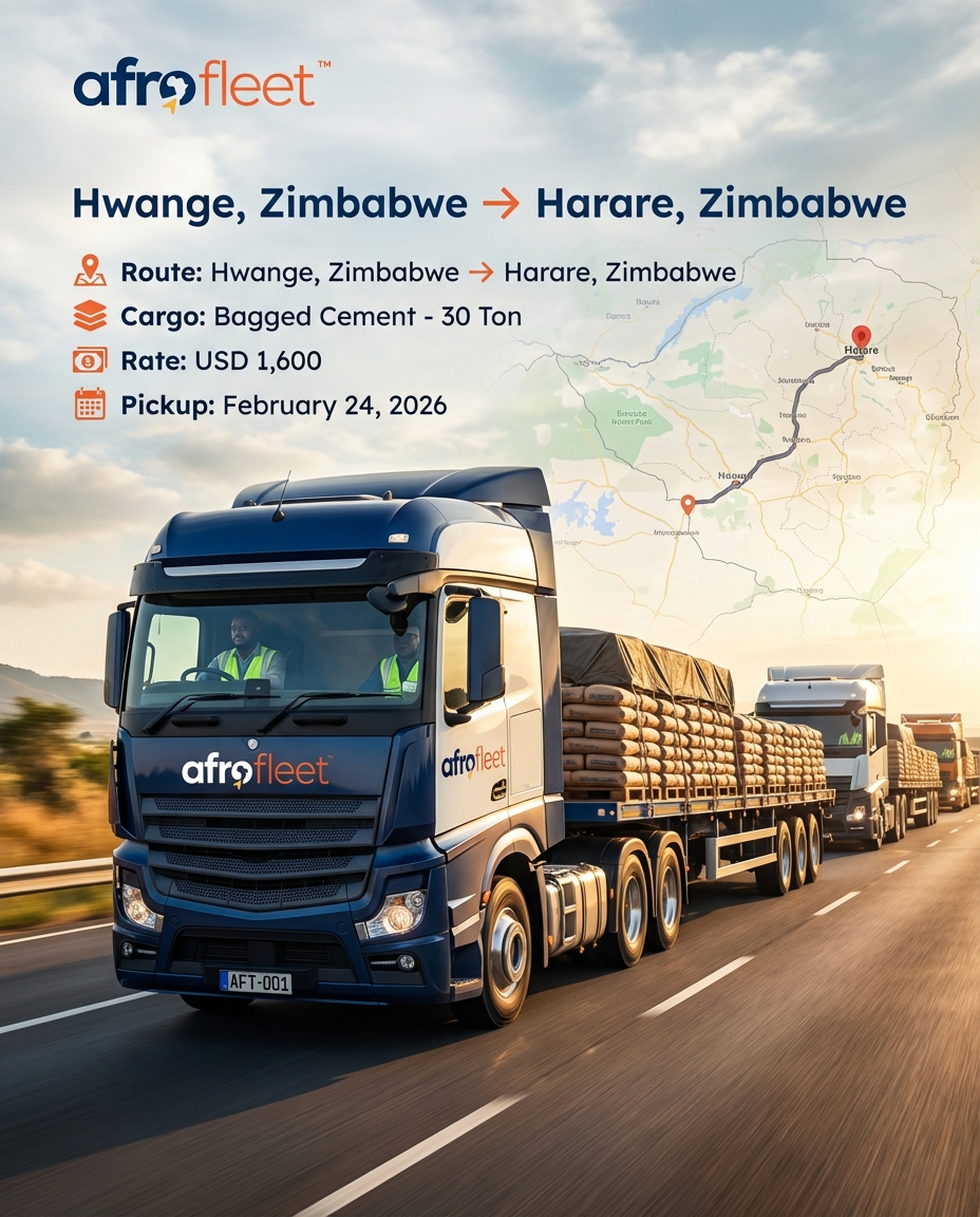 Poster for Bagged Cement  from Hwange, Zimbabwe to Harare, Zimbabwe