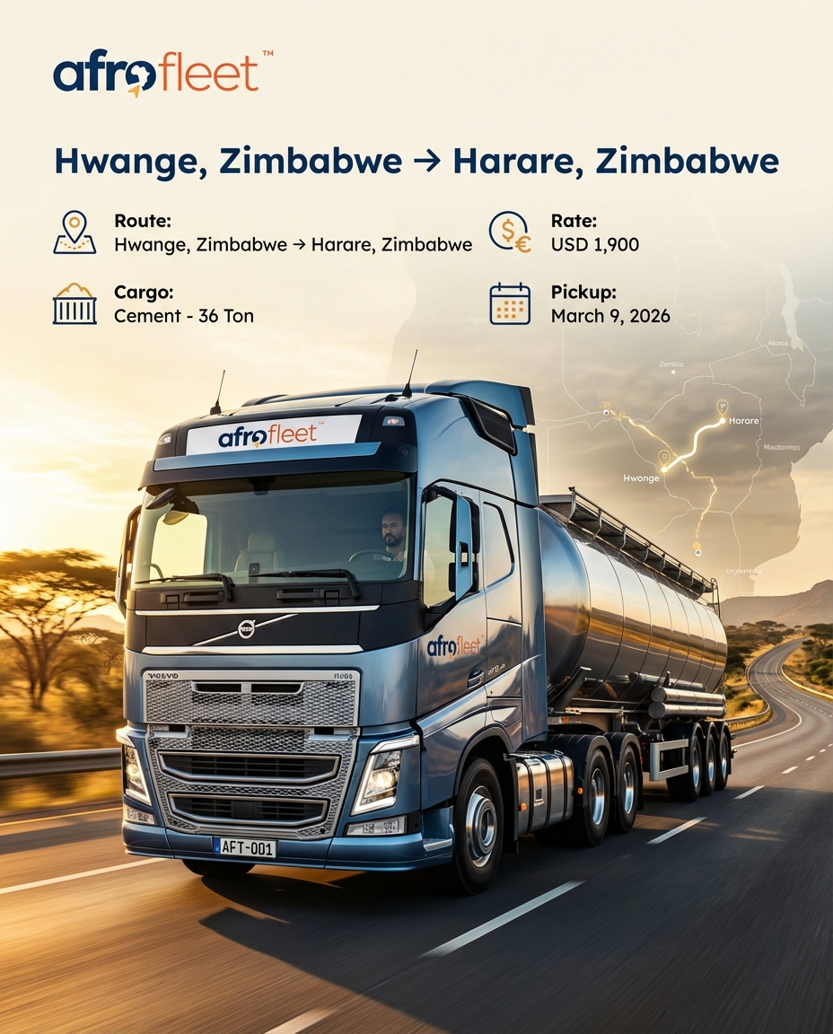 Poster for Cement from Hwange, Zimbabwe to Harare, Zimbabwe