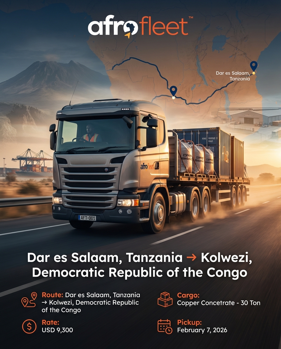 Poster for Copper Concetrate from Dar es Salaam, Tanzania to Kolwezi, Democratic Republic of the Congo