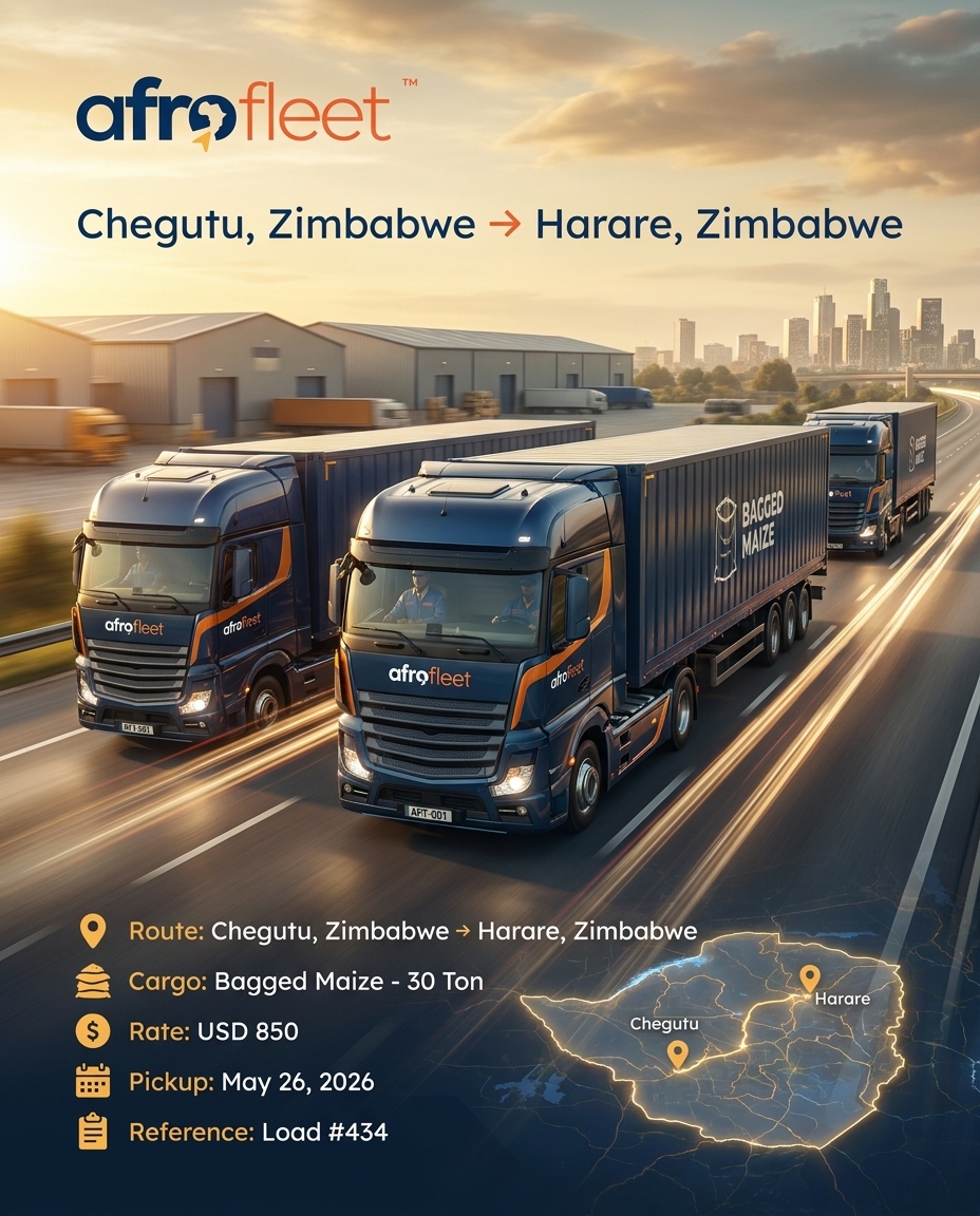 Poster for Bagged Maize from Chegutu, Zimbabwe to Harare, Zimbabwe