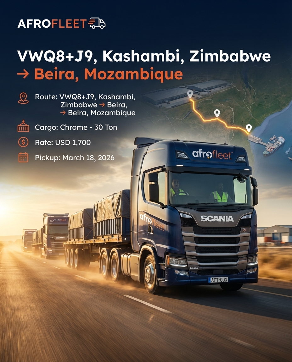 Poster for Chrome from VWQ8+J9, Kashambi, Zimbabwe to Beira, Mozambique