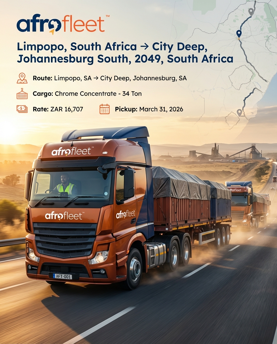 Poster for Chrome Concentrate from Limpopo, South Africa to City Deep, Johannesburg South, 2049, South Africa