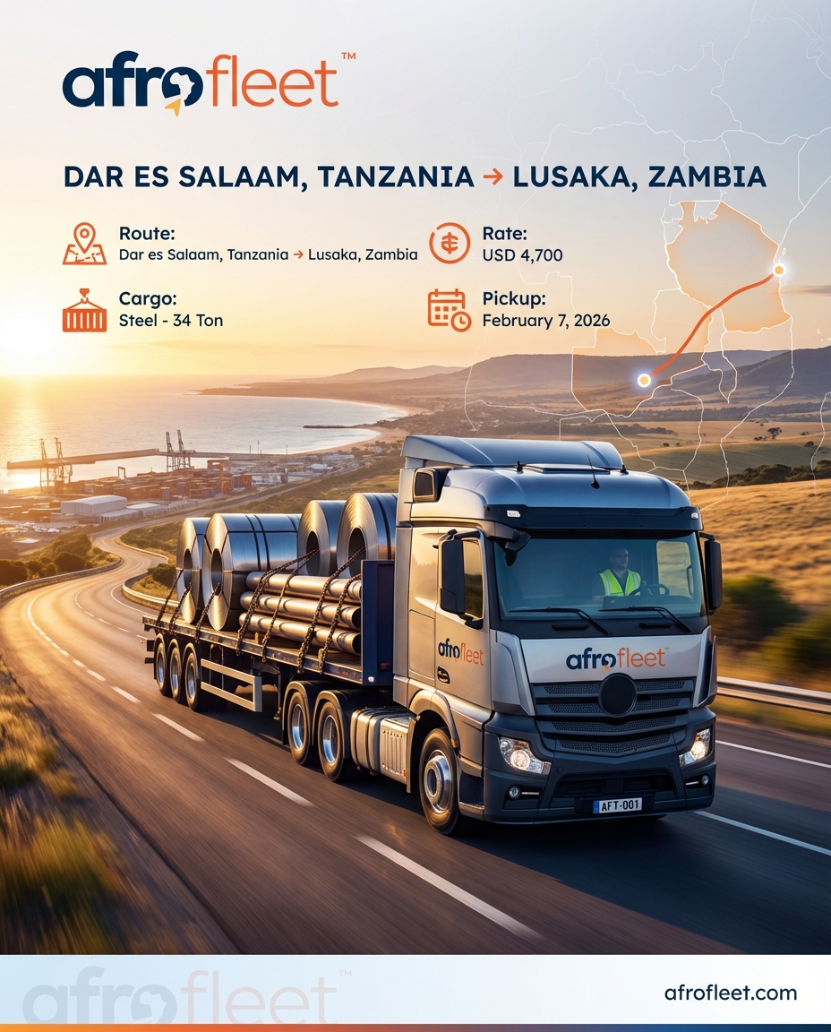 Poster for Steel from Dar es Salaam, Tanzania to Lusaka, Zambia