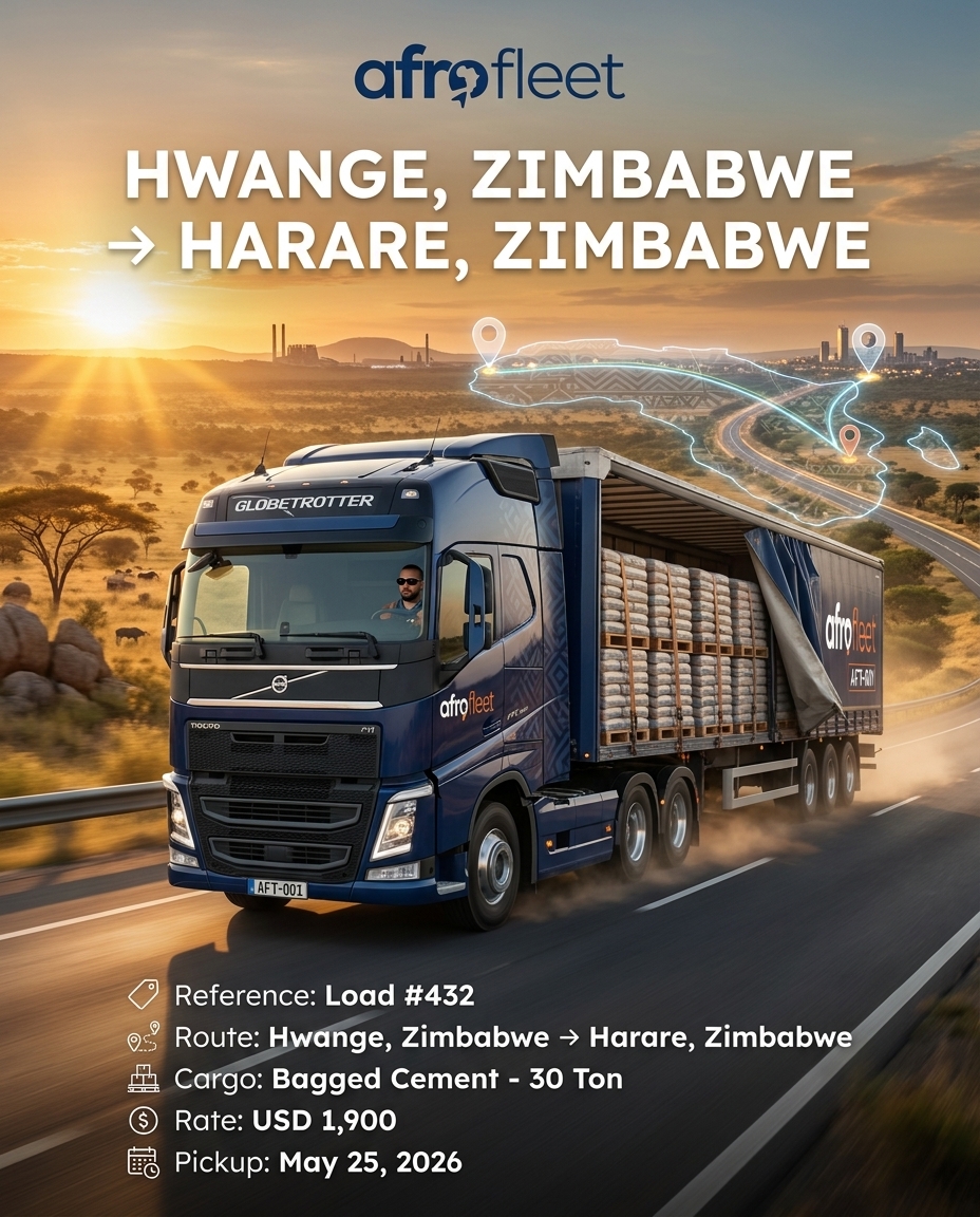 Poster for Bagged Cement from Hwange, Zimbabwe to Harare, Zimbabwe