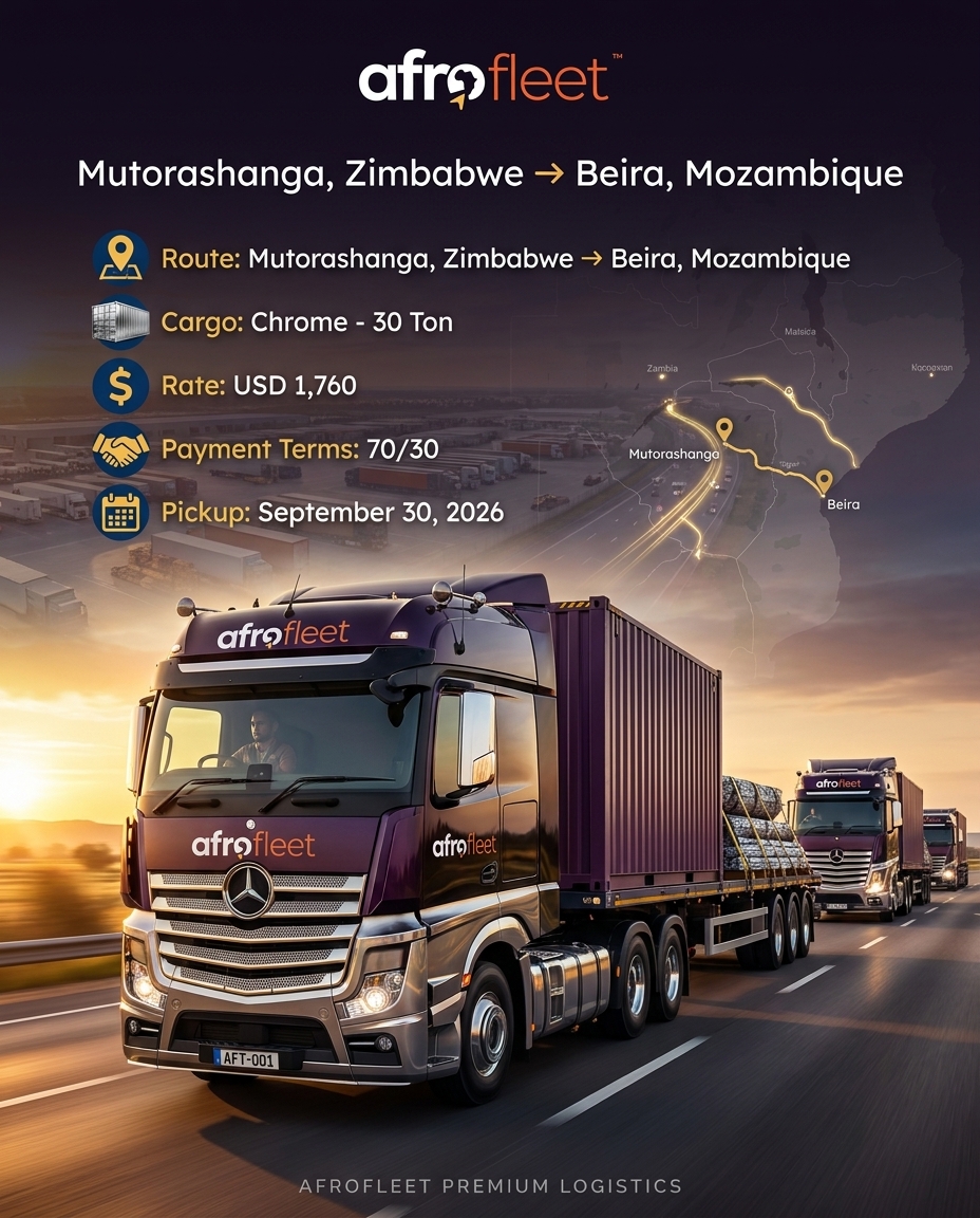 Poster for Chrome from Mutorashanga, Zimbabwe to Beira, Mozambique