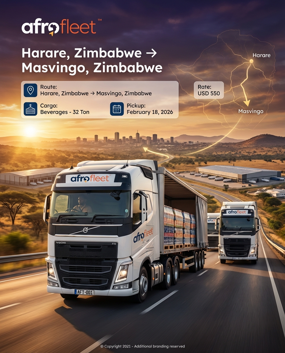 Poster for Beverages from Harare, Zimbabwe to Masvingo, Zimbabwe