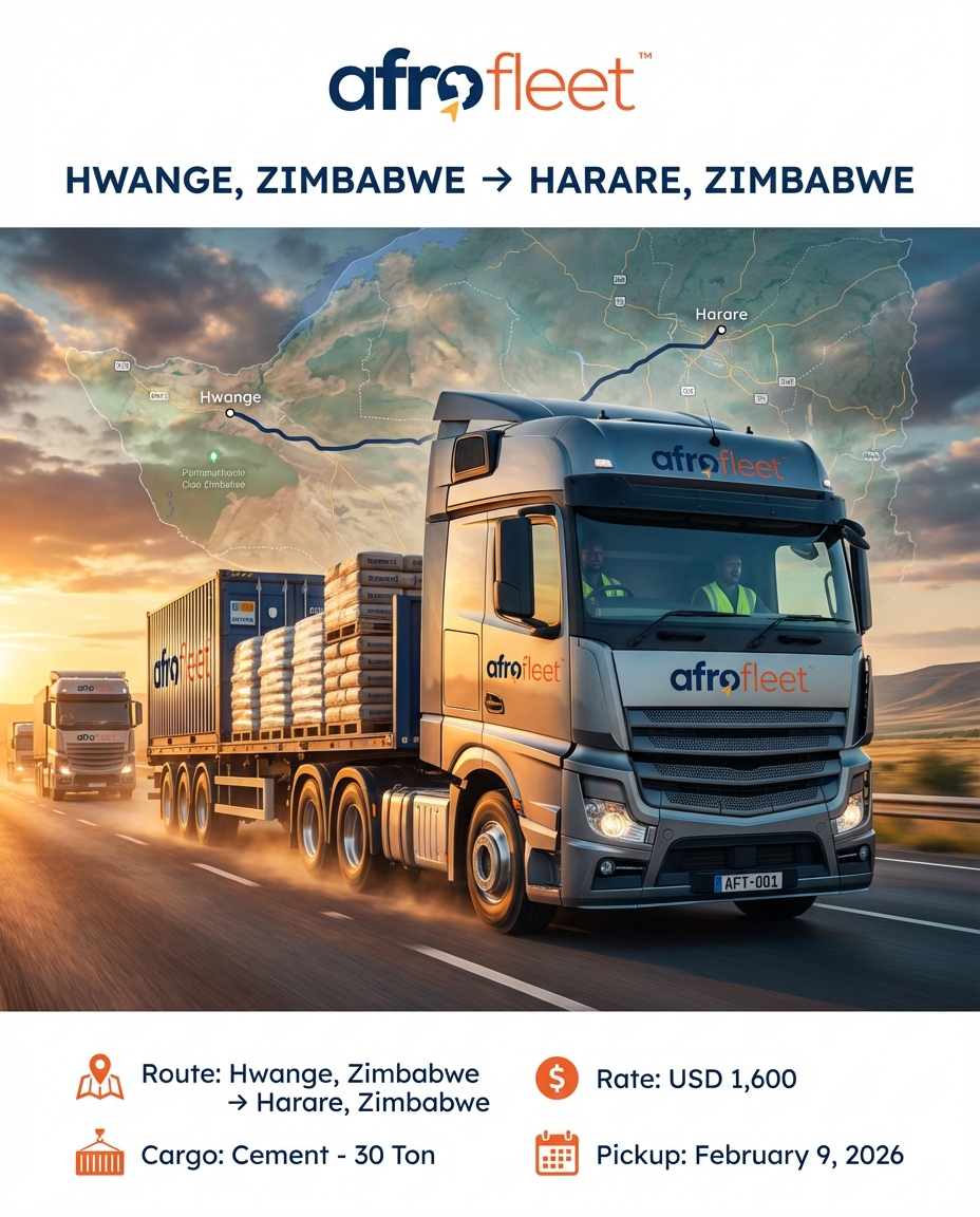 Poster for Cement from Hwange, Zimbabwe to Harare, Zimbabwe