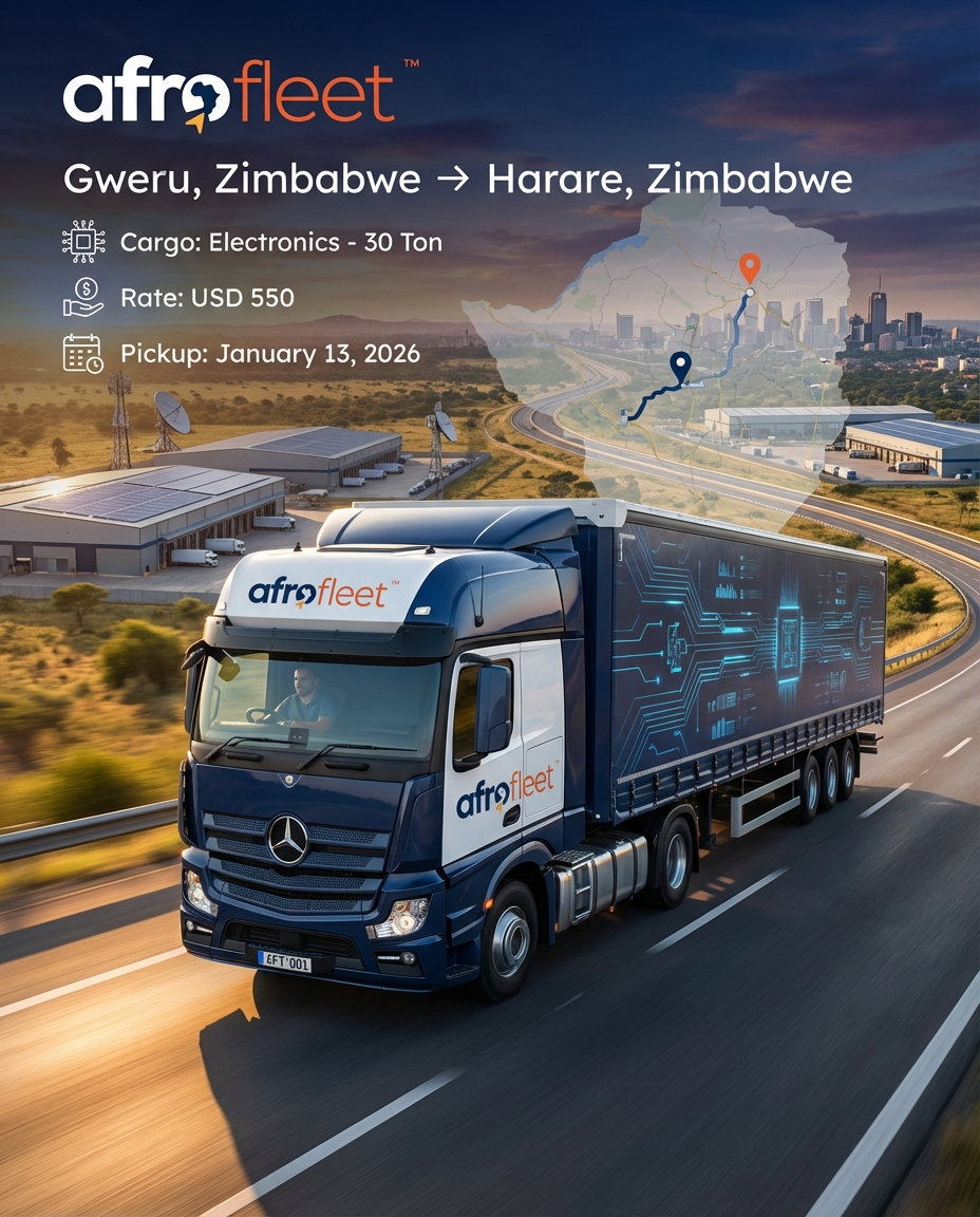 Poster for Electronics from Gweru, Zimbabwe to Harare, Zimbabwe
