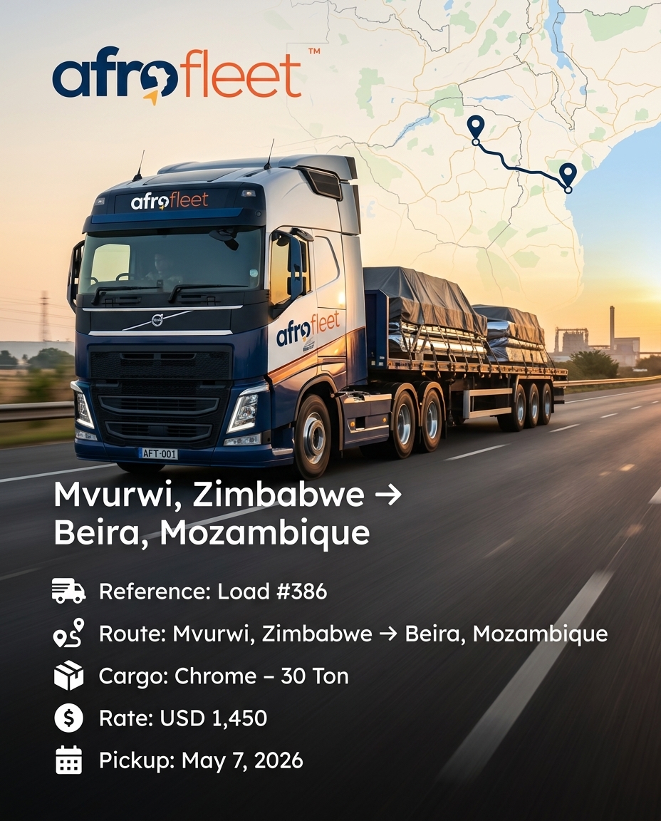 Poster for Chrome from Mvurwi, Zimbabwe to Beira, Mozambique
