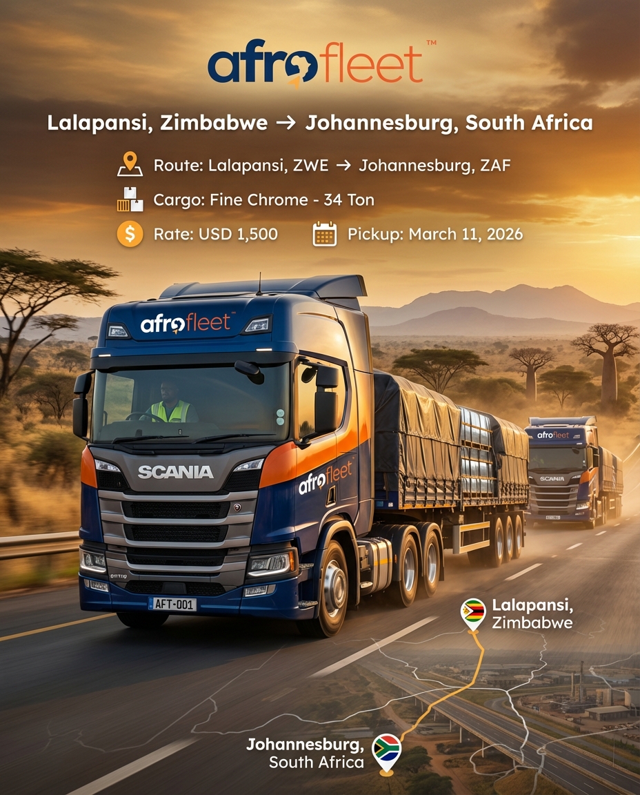 Poster for Fine Chrome from Lalapansi, Zimbabwe to Johannesburg, South Africa