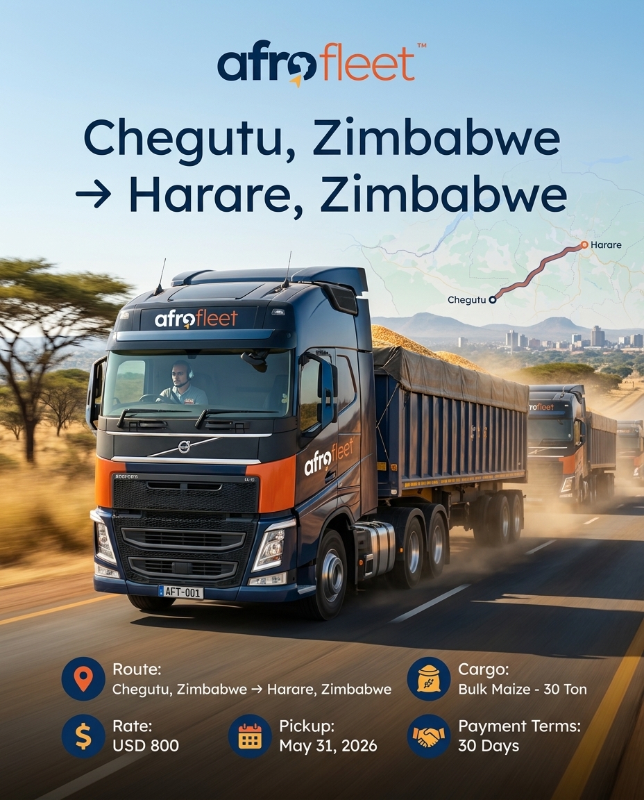 Poster for Bulk Maize from Chegutu, Zimbabwe to Harare, Zimbabwe