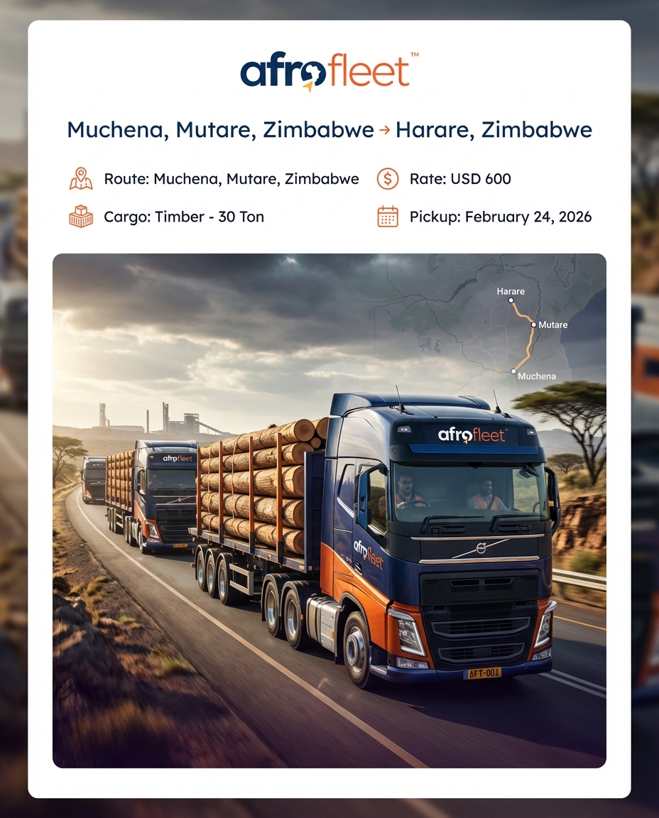 Poster for Timber from Muchena, Mutare, Zimbabwe to Harare, Zimbabwe