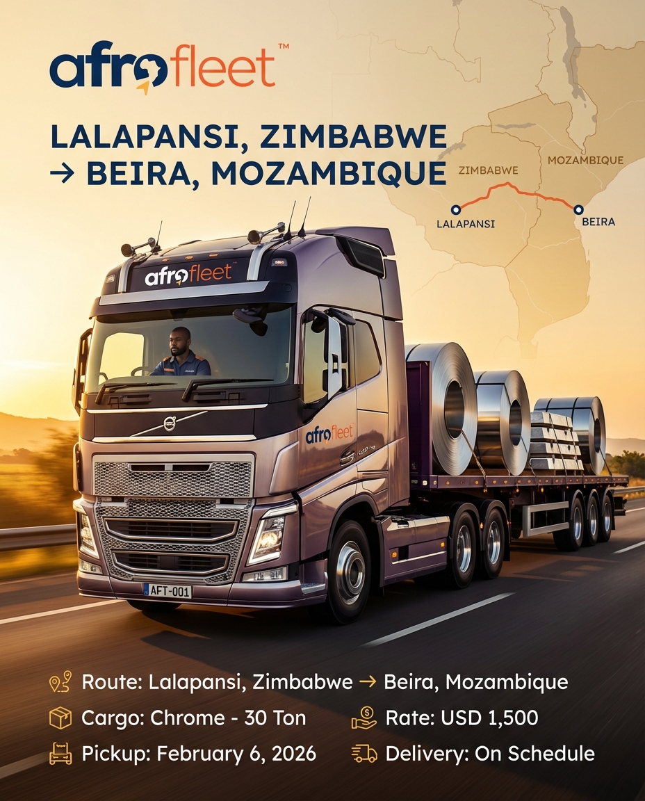 Poster for Chrome from Lalapansi, Zimbabwe to Beira, Mozambique