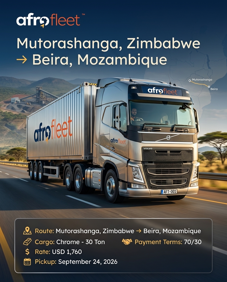 Poster for Chrome from Mutorashanga, Zimbabwe to Beira, Mozambique