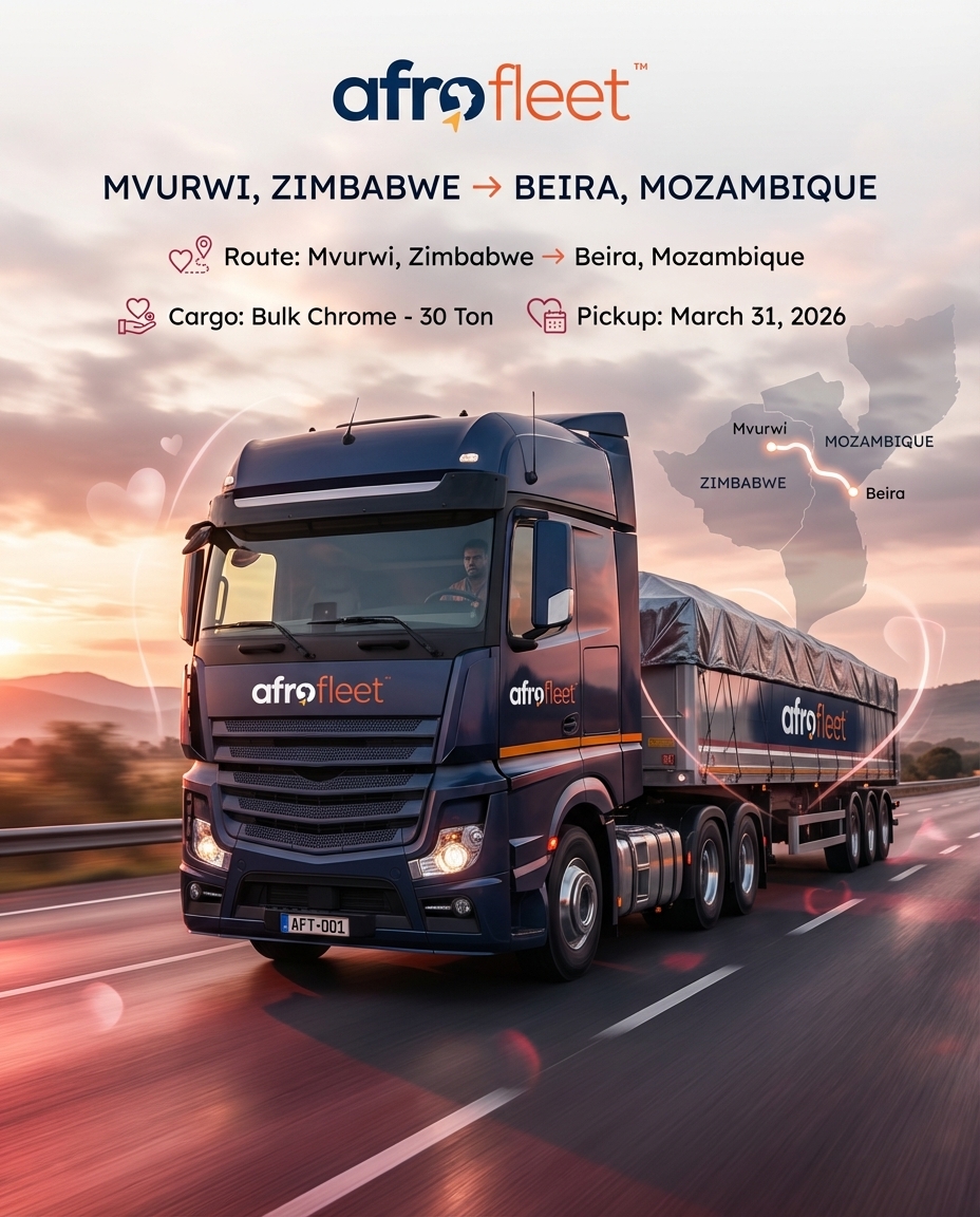 Poster for Bulk Chrome from Mvurwi, Zimbabwe to Beira, Mozambique
